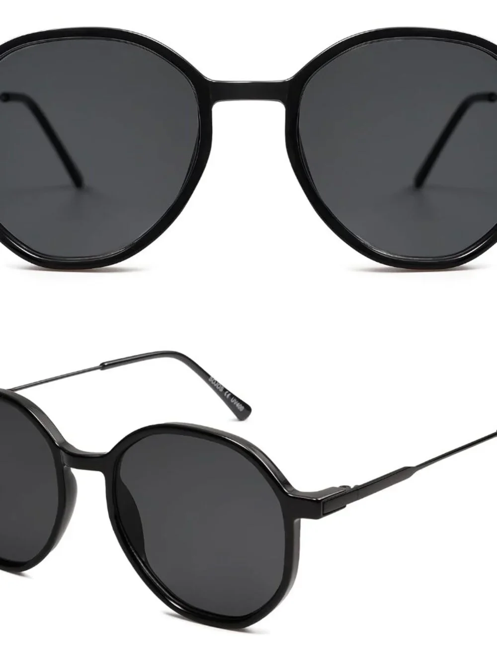 Trendy Designer Women’s Sunglasses - Full-Frame Hexagon Round with UV400 Lens